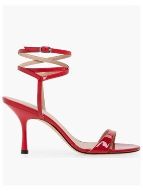 New Stuart Weitzman Nudist Wrap 85 Sandal Cherry Sz 9